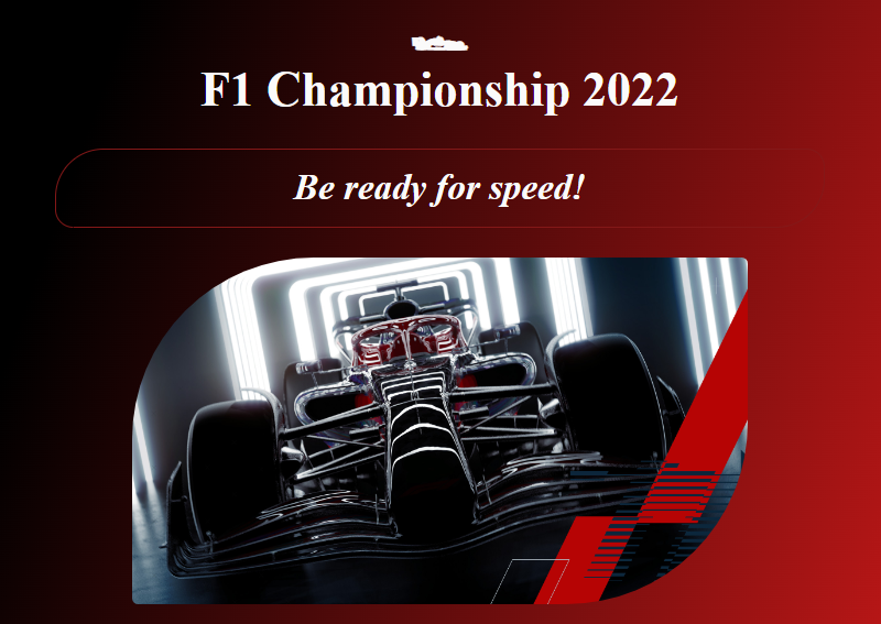 F1 Championship 2022 project preview